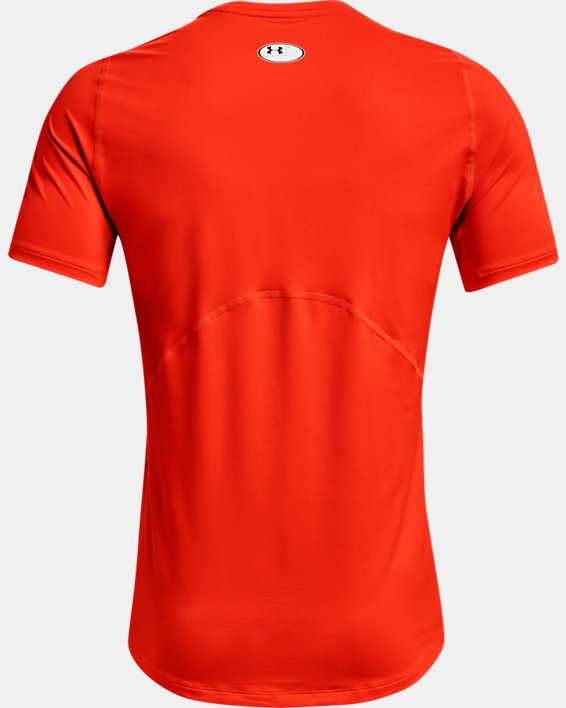 Men's HeatGear® Armour Fitted Short Sleeve, Orange, pdpMainDesktop image number 5